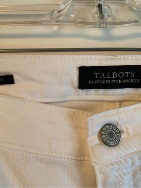 Talbots White High-Rise Flawless Five-Pocket Jeans